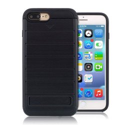 iPhone 7 Plus Card Pocket Hybrid Case (Black)